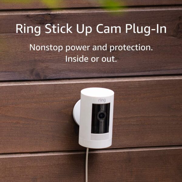 Ring Stick Up Cam Wired, Indoor/Outdoor Standard Security Camera (Black / White) - Image 6