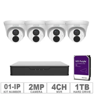 Acegear KIT-01-IP (4 IP Cameras 2MP + 1-WD/1-TB + 1-NVR/4-CH)