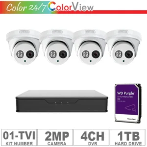Acegear KIT-01-TVI (4 Cameras TVI 2MP + 1-WD/1-TB + 1-DVR/4-CH)