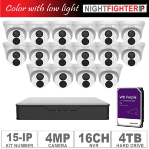 Acegear KIT-15-IP (16 IP Cameras 4MP + 1-WD/4-TB + 1-NVR/16-CH)