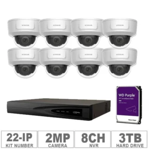 Acegear KIT-22-IP (8 IP Cameras 2MP + 1-WD/4-TB + 1-NVR/8-CH)