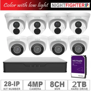 Acegear KIT-28-IP (4 IP Cameras 4MP + 4 IP Motorized Lens 4MP + 1-WD/2-TB + 1-NVR/8-CH)
