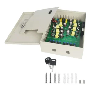 Acegear PBCP120816A-4K, CCTV Power Supply Box 8 Cameras (2 Amp/Channel) 12v 16A