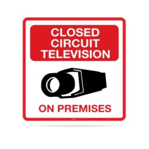 Acegear SIGSTV203 10.5 x 10.5 in Square Mountable Gauge Maxiplate CCTV Sign