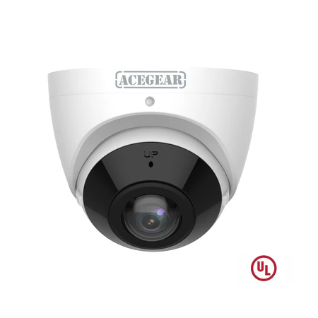 Acegear CI1502A-WA180 (5MP) Turret, IPC 1.68mm Fixed Lens Wide Angle, Intelligent IR Eyeball, Mic & Speaker, UL Listed.