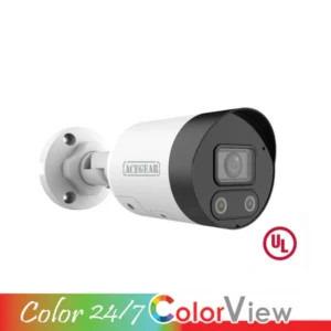 Acegear CI3805AS-CV IP 4K/8MP 2.8mm Fixed Lens, Color View, Microphone & Speaker, Active Deterrence, 1/2.7" CMOS, 3840x2160 /120dB True WDR / IP67 / IR Range: up to 30m(98ft) / 0.01 Lux Min. / Support 256G Micro SD Card Slot, UL Listed.
