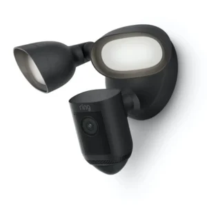 Ring Floodlight Cam Wired Pro with Bird’s Eye View and 3D Motion Detection, (Black / White)