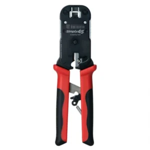 Simply45 (S45-C100) PASS THROUGH RJ45 Crimper for all S45 brand UTP & STP RJ45 Modular Plugs - 1Ea/Blister
